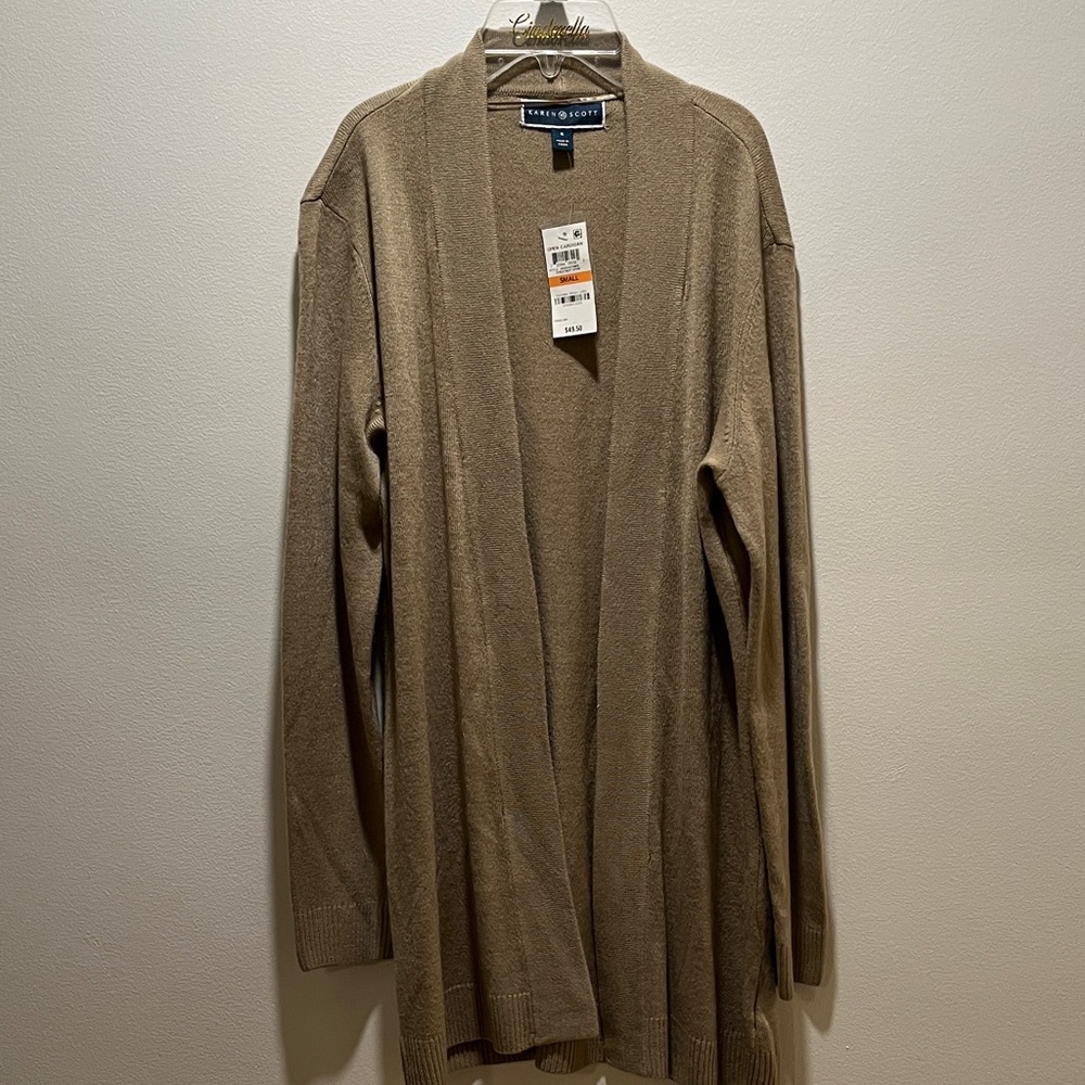 Karen Scott Tan Cardigan